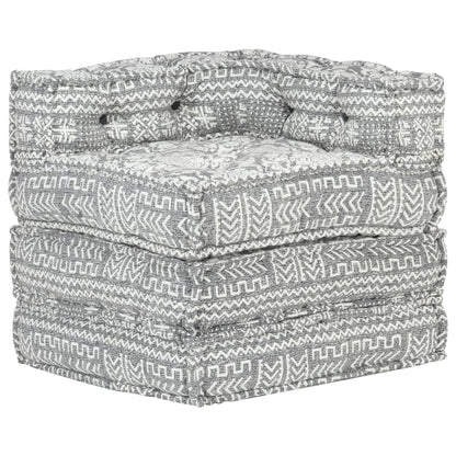 Pouf Modulare Grigio Chiaro in Tessuto