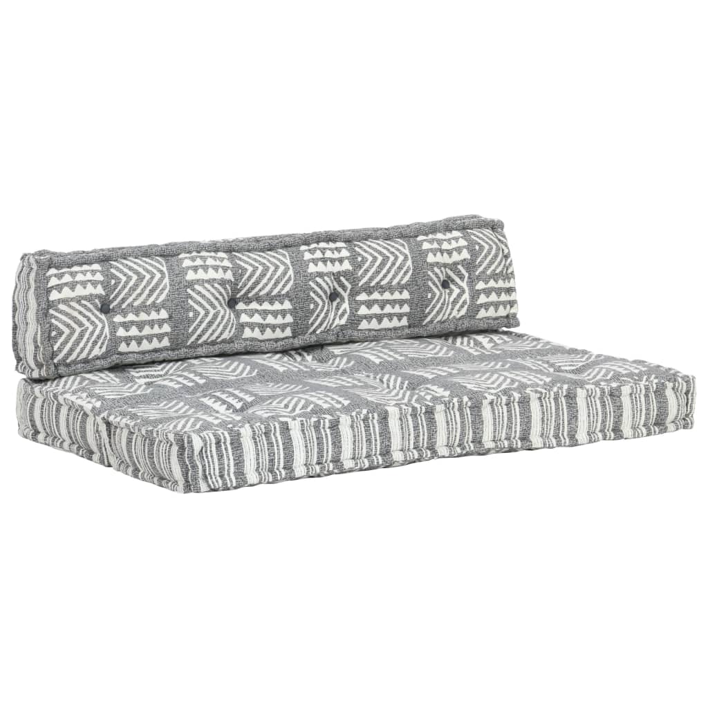 Cuscino per Divani a Pallet Grigio in Tessuto Patchwork