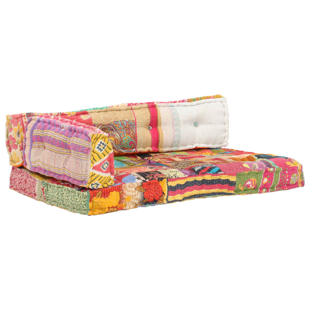 Cuscino per Divani Pallet Multicolore in Tessuto Patchwork