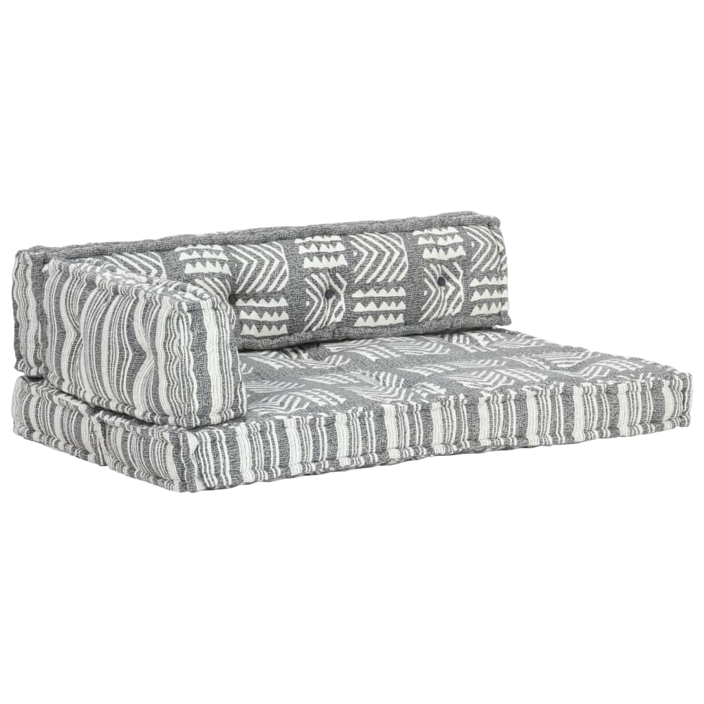 Cuscino per Divani Pallet Grigio in Tessuto Patchwork