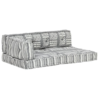 Cuscino per Divani Pallet Grigio in Tessuto Patchwork