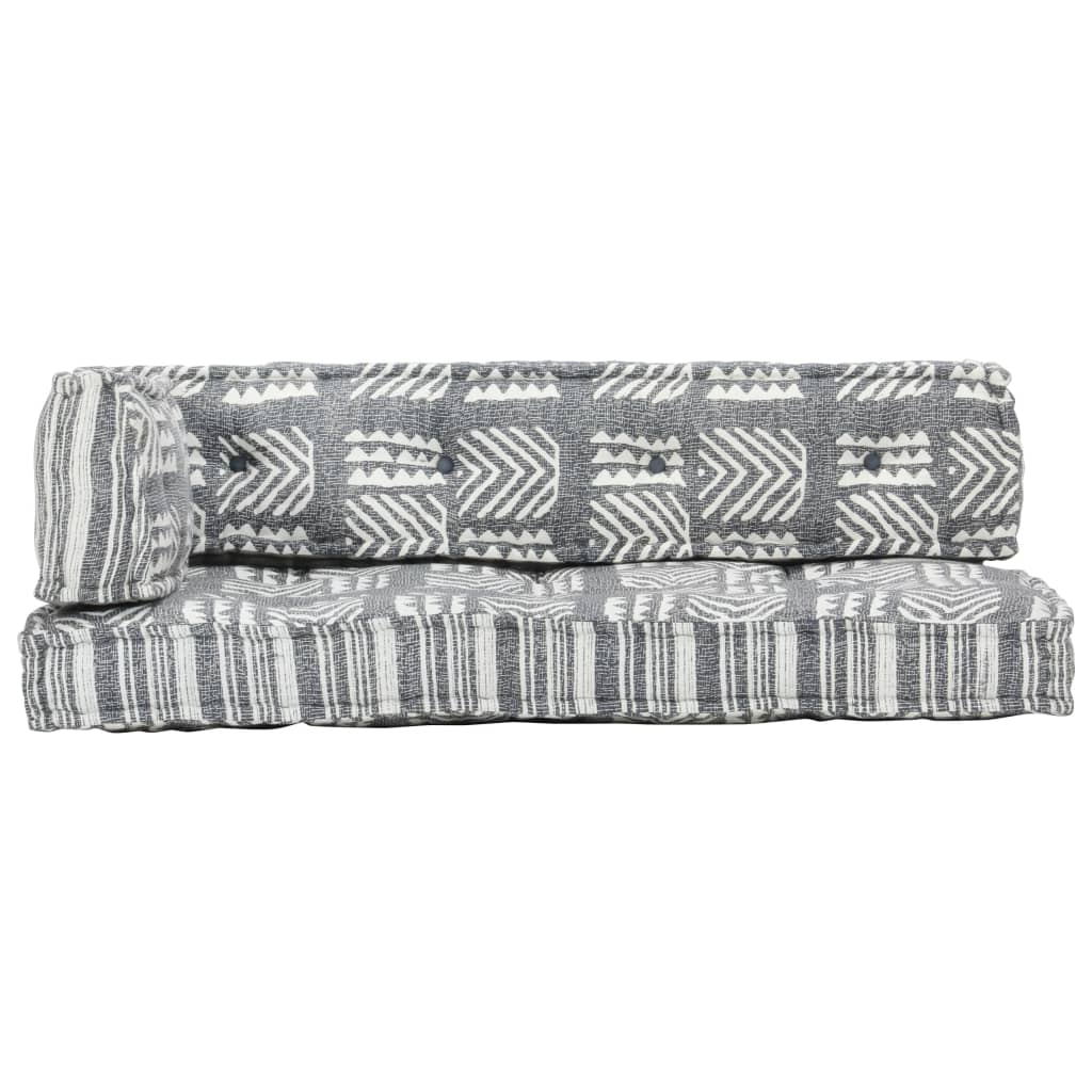 Cuscino per Divani Pallet Grigio in Tessuto Patchwork