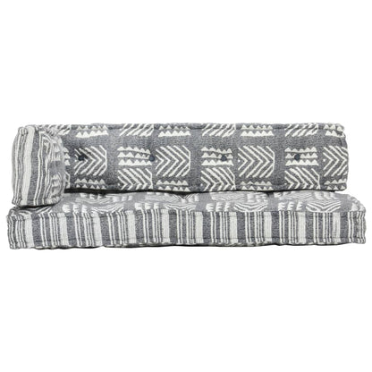 Cuscino per Divani Pallet Grigio in Tessuto Patchwork