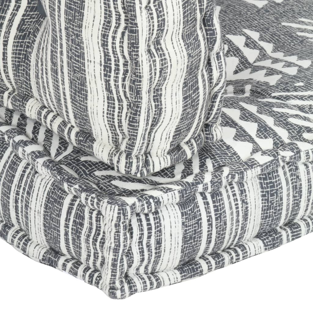 Cuscino per Divani Pallet Grigio in Tessuto Patchwork