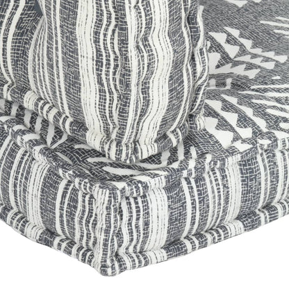 Cuscino per Divani Pallet Grigio in Tessuto Patchwork