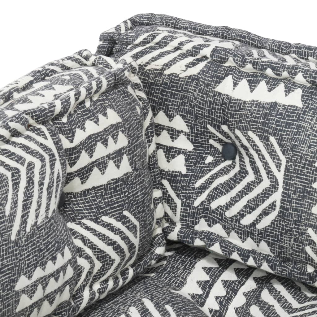 Cuscino per Divani Pallet Grigio in Tessuto Patchwork
