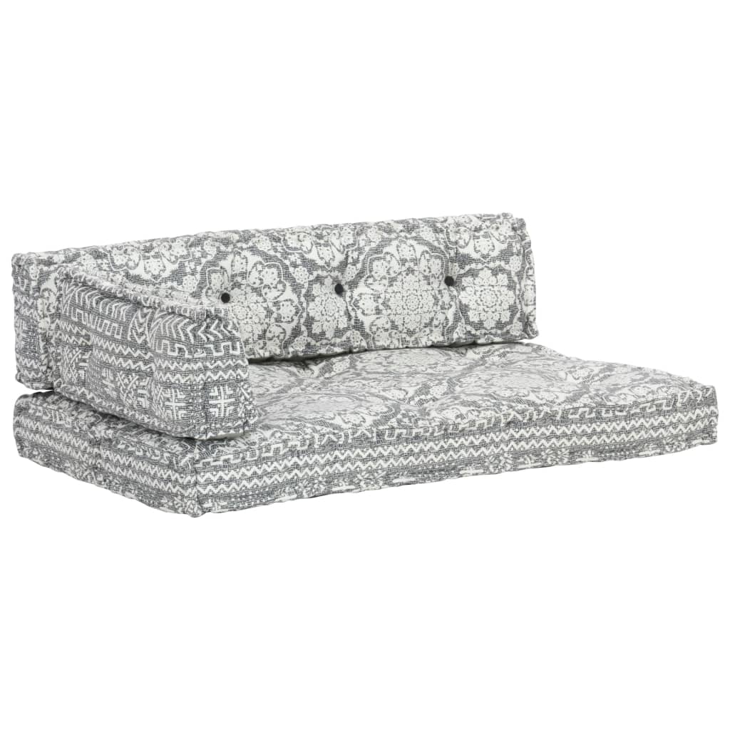 Cuscino per Divani Pallet Grigio Chiaro in Tessuto Patchwork