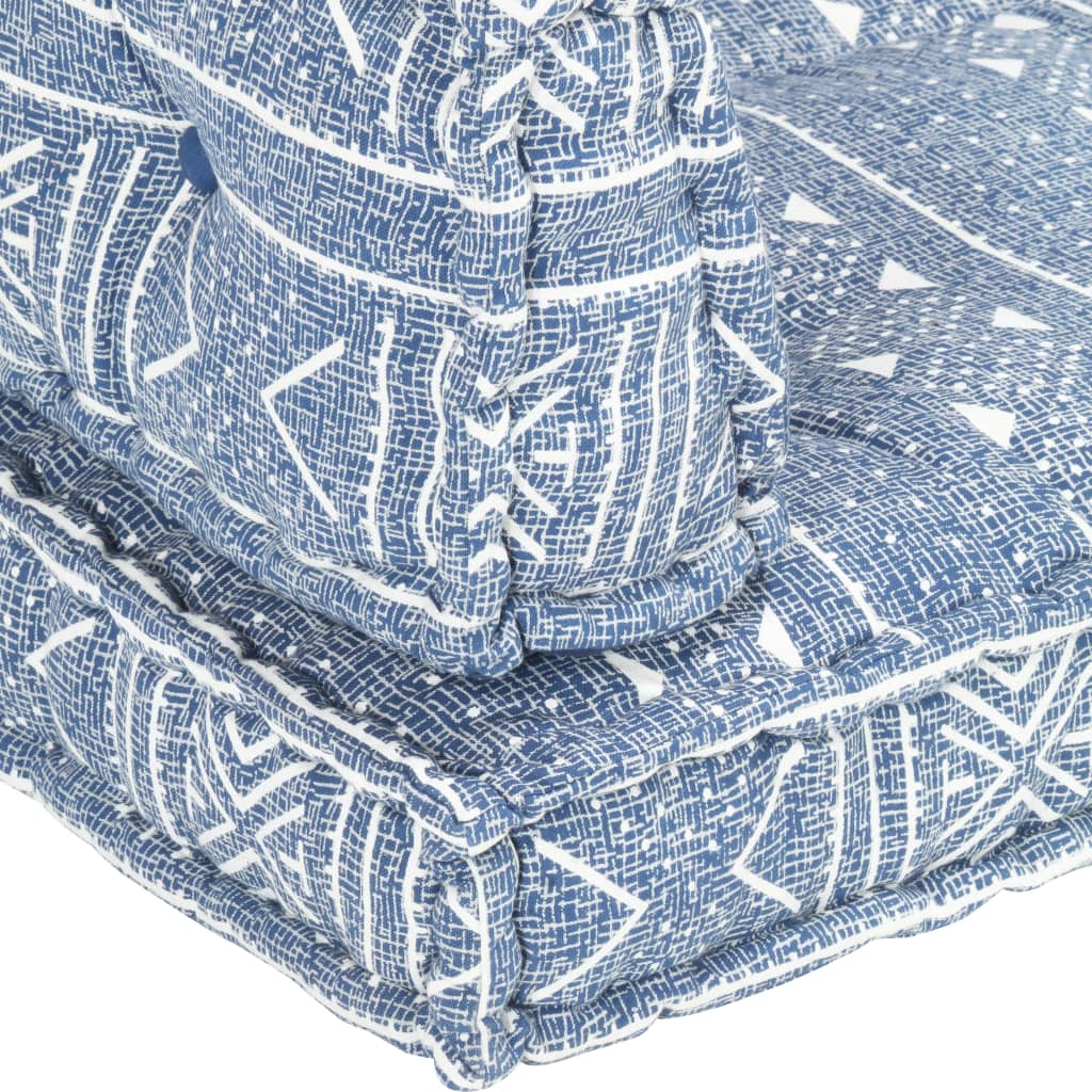Cuscino per Divani Pallet Indaco in Tessuto Patchwork