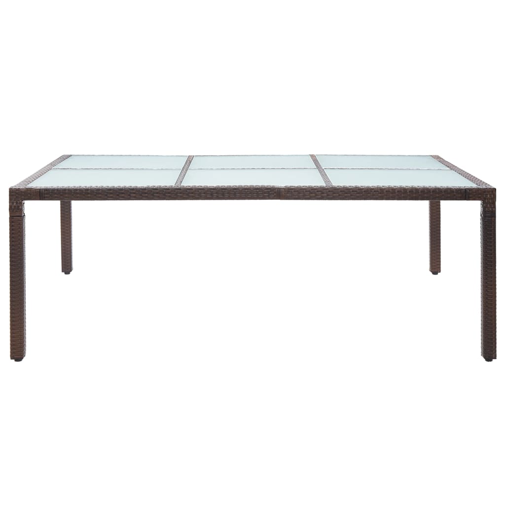 Tavolo da Pranzo da Giardino Marrone 200x150x74cm in Polyrattan