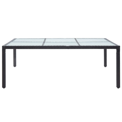 Tavolo da Pranzo da Giardino Nero 200x150x74 cm in Polyrattan