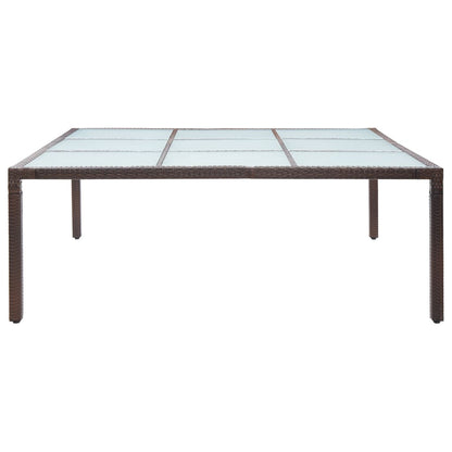 Tavolo da Giardino Marrone 200x200x74 cm in Polyrattan