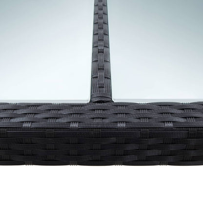 Tavolo da Giardino Nero 200x200x74 cm in Polyrattan