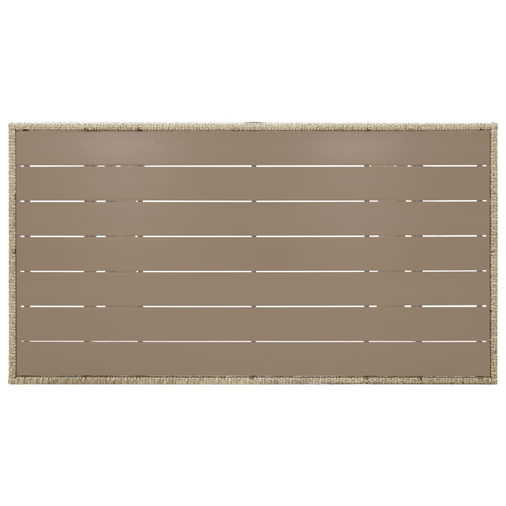 Tavolo da Giardino Grigio 130x70x66 cm in Polyrattan