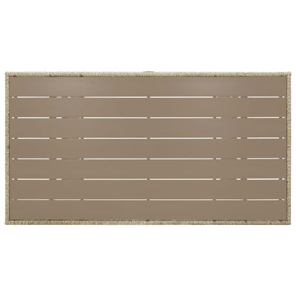 Tavolo da Giardino Grigio 130x70x66 cm in Polyrattan