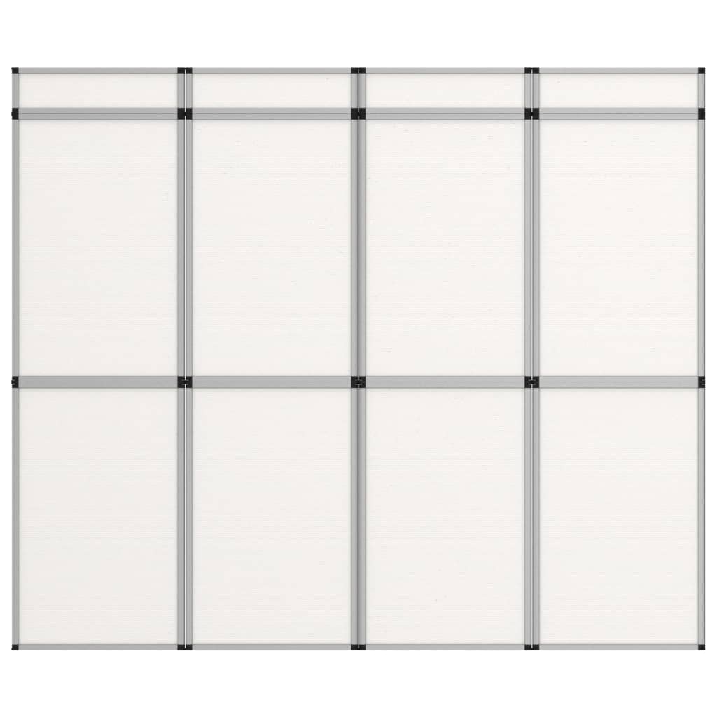 Parete Espositiva Pieghevole 12 Pannelli 242x200 cm Bianchi