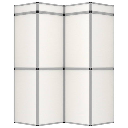 Parete Espositiva Pieghevole 12 Pannelli 242x200 cm Bianchi