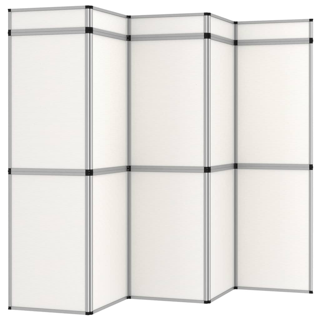 Parete Espositiva Pieghevole 15 Pannelli 302x200 cm Bianchi