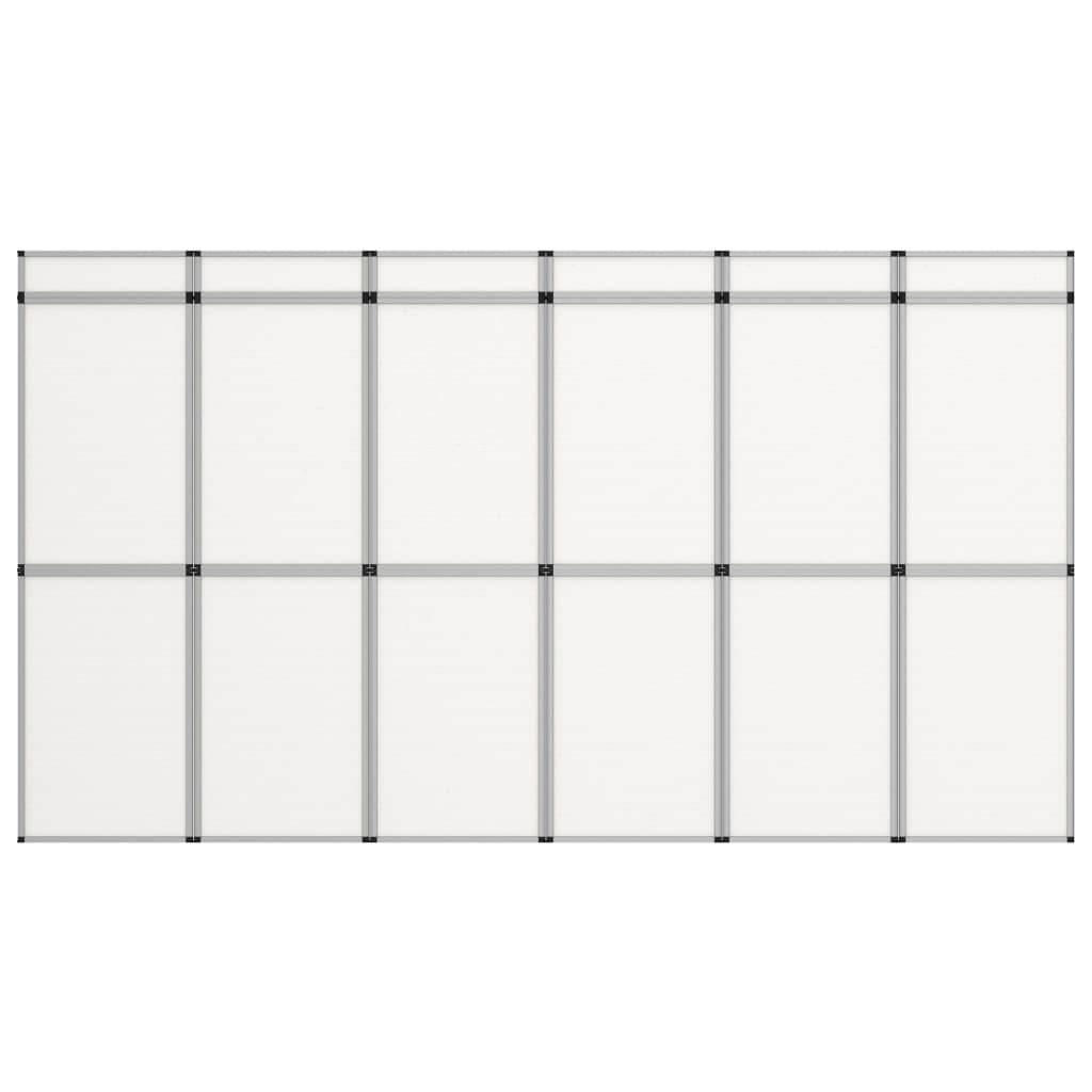 Parete Espositiva Pieghevole 18 Pannelli 362x200 cm Bianchi