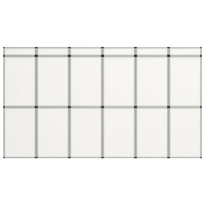 Parete Espositiva Pieghevole 18 Pannelli 362x200 cm Bianchi