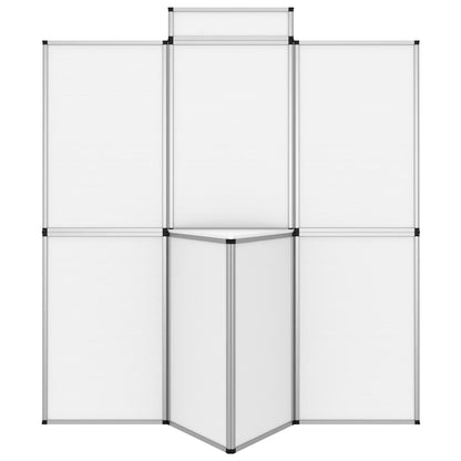 Parete Pieghevole 8 Pannelli con Tavolo 181x200 cm Bianco
