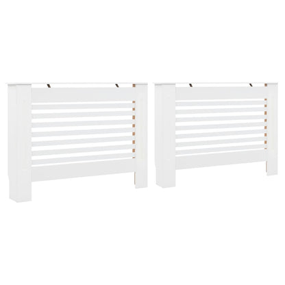 Coperture per Radiatori 2 pz Bianche 112x19x81,5 cm in MDF