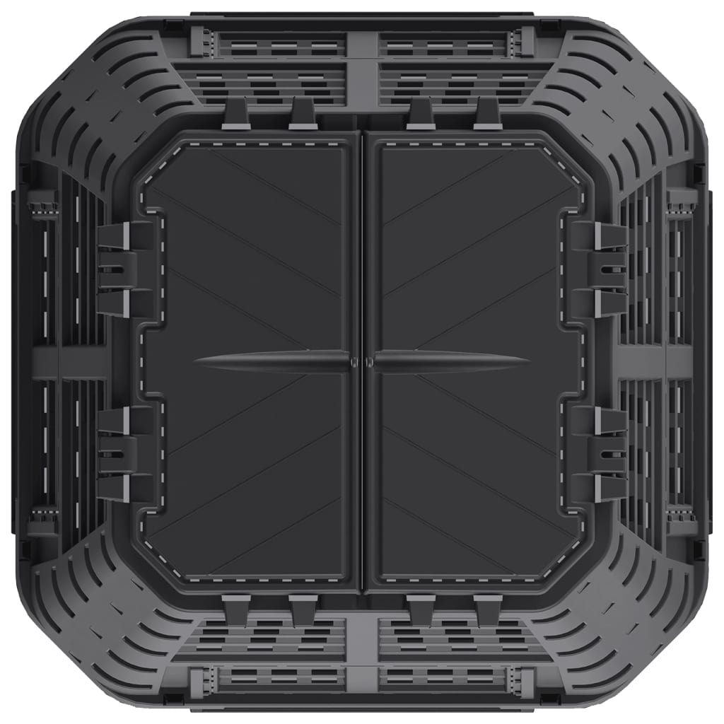 Compostiera da Giardino Nera 93,3x93,3x80 cm 480 L