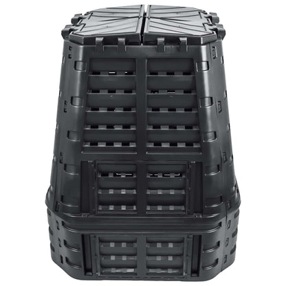 Compostiera da Giardino Nera 93,3x93,3x113 cm 740 L