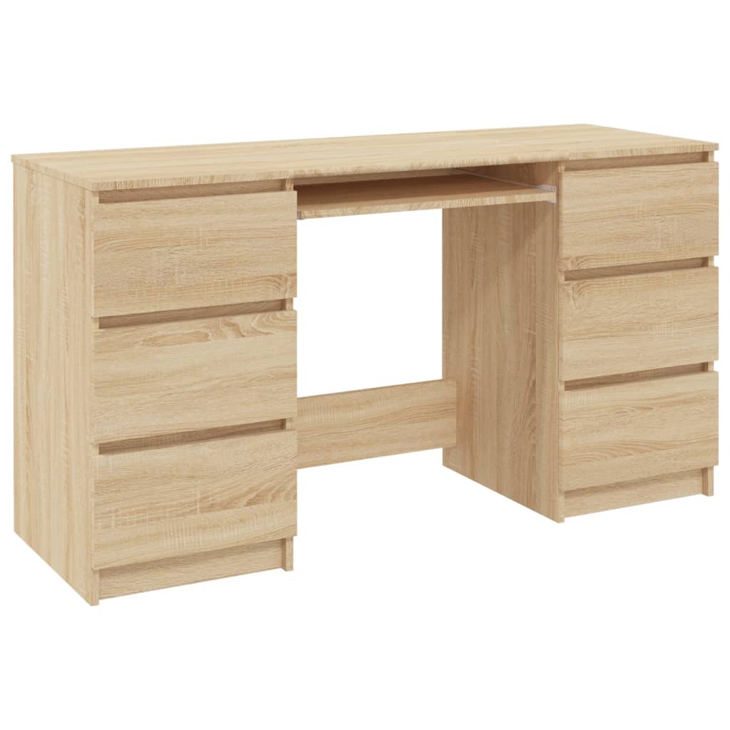 Scrivania Rovere Sonoma 140x50x77 cm in Legno Multistrato