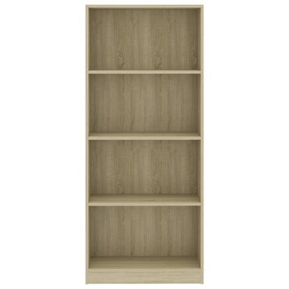 Libreria 4 Ripiani Rovere Sonoma 60x24x142 cm Legno Multistrato
