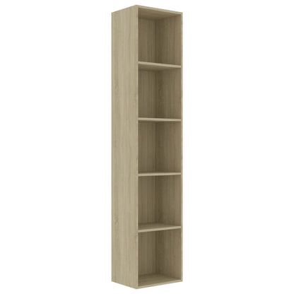 Libreria Rovere Sonoma 40x30x189 cm in Legno Multistrato