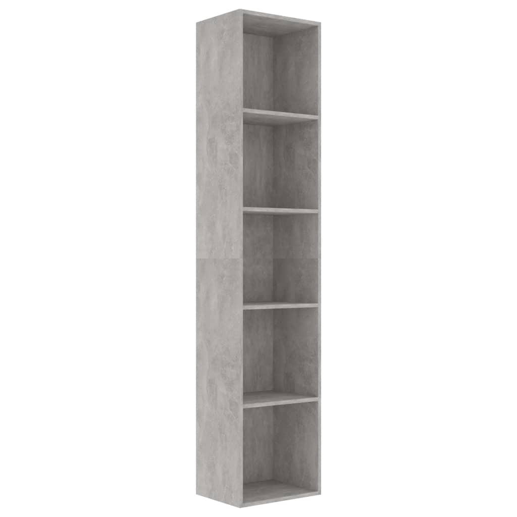 Libreria Grigio Cemento 40x30x189 cm in Legno Multistrato