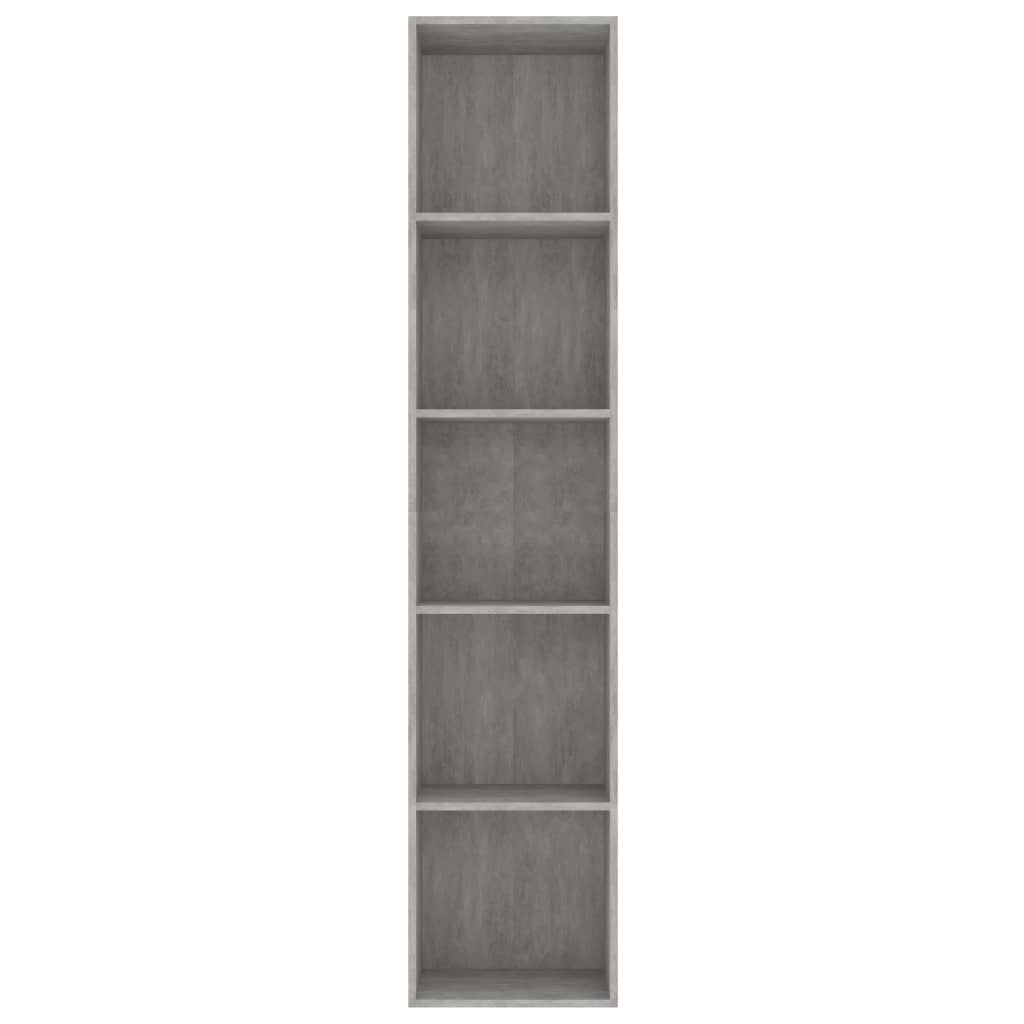 Libreria Grigio Cemento 40x30x189 cm in Legno Multistrato
