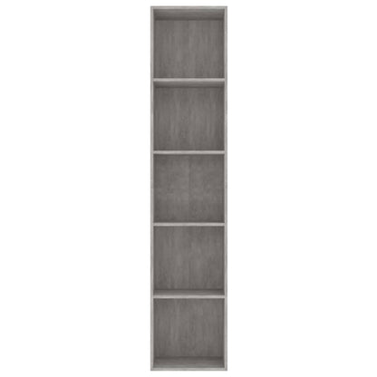 Libreria Grigio Cemento 40x30x189 cm in Legno Multistrato