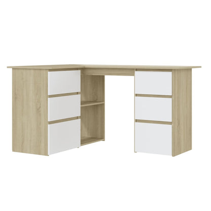 Scrivania Angolo Rovere Sonoma 145x100x76 cm Legno Multistrato