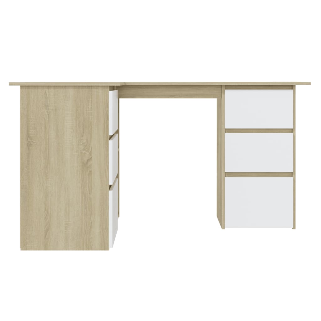 Scrivania Angolo Rovere Sonoma 145x100x76 cm Legno Multistrato