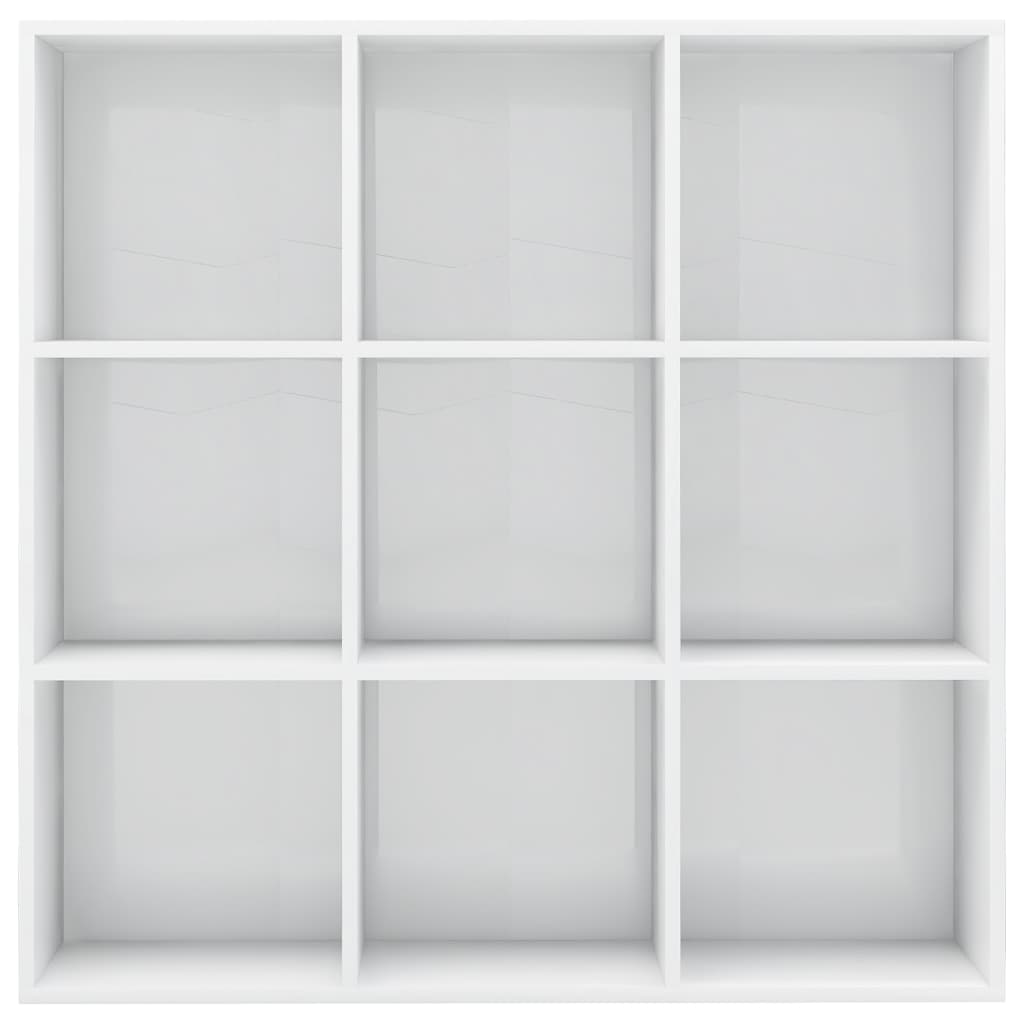 Libreria Bianco Lucido 98x29x97,5 cm in Legno Multistrato