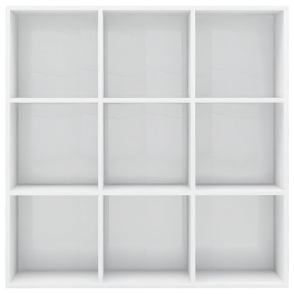 Libreria Bianco Lucido 98x29x97,5 cm in Legno Multistrato