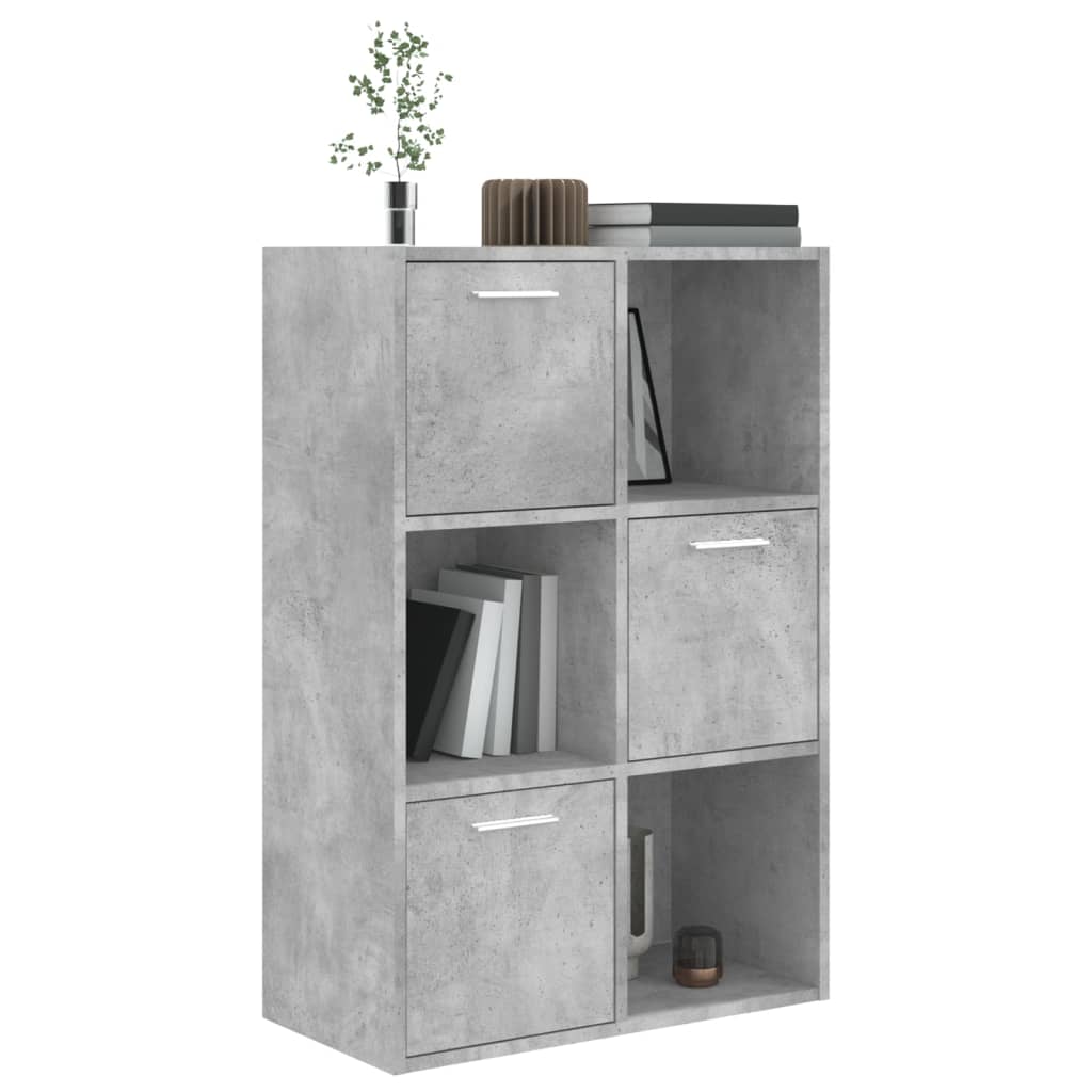 Armadietto Grigio Cemento 60x29,5x90 cm in Legno Multistrato