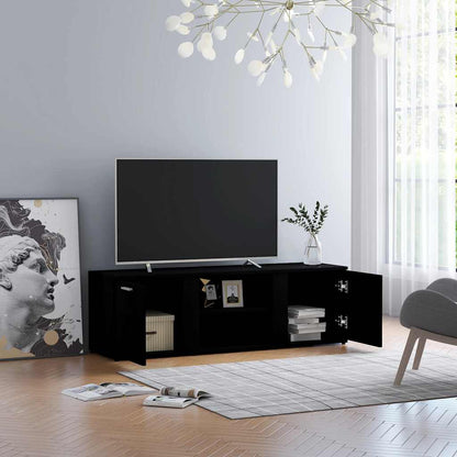 Mobile Porta TV Nero 120x34x37 cm in Legno Multistrato