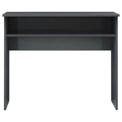 Scrivania Grigio Lucido 90x50x74 cm in Legno Multistrato