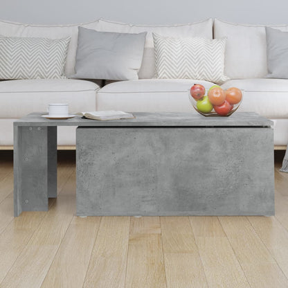 Tavolino Salotto Grigio Cemento 150x50x35 cm Legno Multistrato