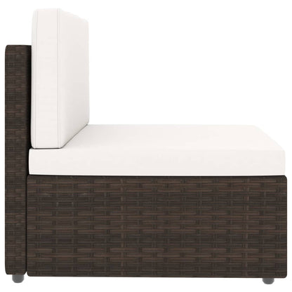 Seduta Centrale Modulare in Polyrattan Marrone