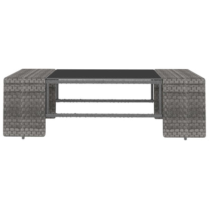 Set Divani da Giardino 2 pz in Polyrattan Grigio