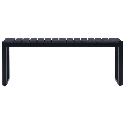 Panchina da Giardino 120,5 cm in Pannello PS Nero
