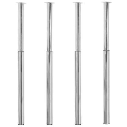 Gambe Telescopiche per Tavolo 4 pz Cromate 710-1100 mm