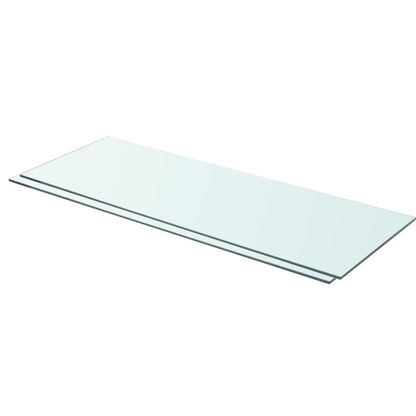 Mensole in Vetro Trasparente 2 pz 80x30 cm