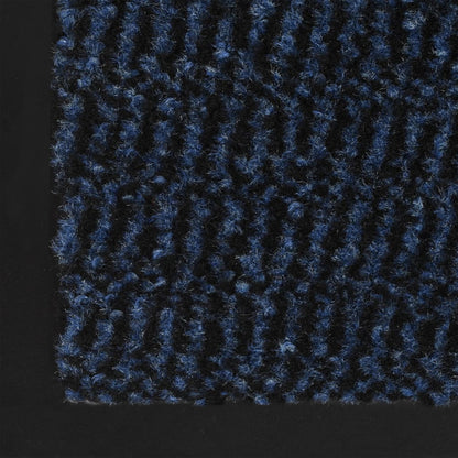 Tappeti Antipolvere 2 pz Rettangolari Trapuntati 40x60 cm Blu