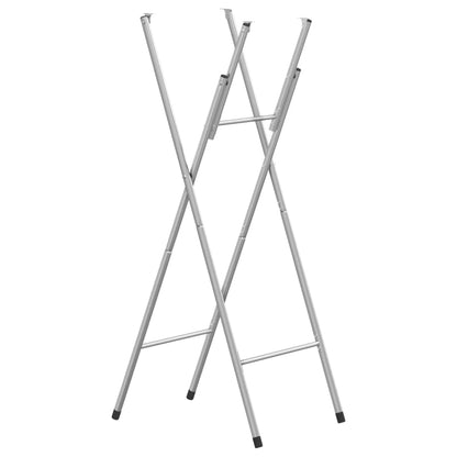 Gambe Pieghevoli per Tavolo da Bar Argento 45x53x108 cm Acciaio