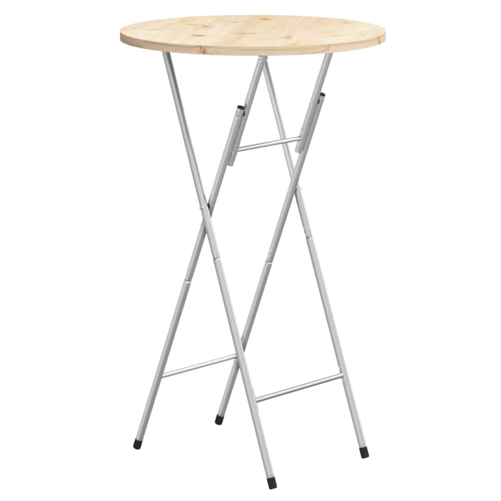 Gambe Pieghevoli per Tavolo da Bar Argento 45x53x108 cm Acciaio