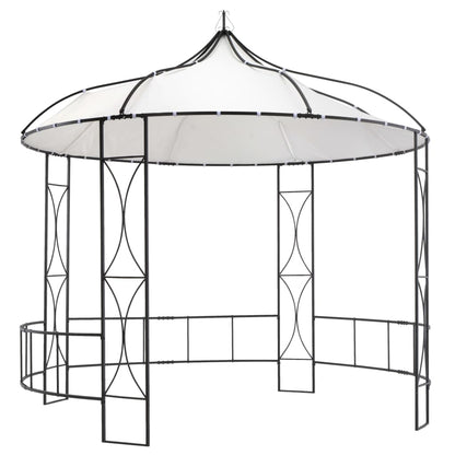 Gazebo 300x290 cm Bianco Rotondo